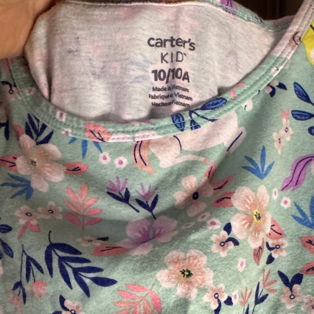 Carter's Mint Floral Kids Dress